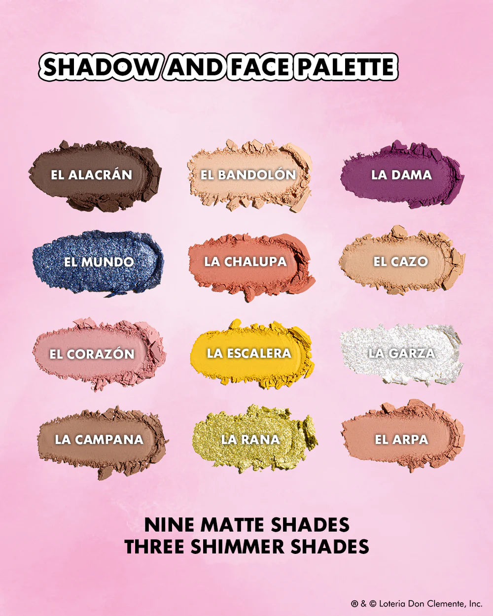 LOTERÍA DON CLEMENTE SHADOW & FACE PALETTE