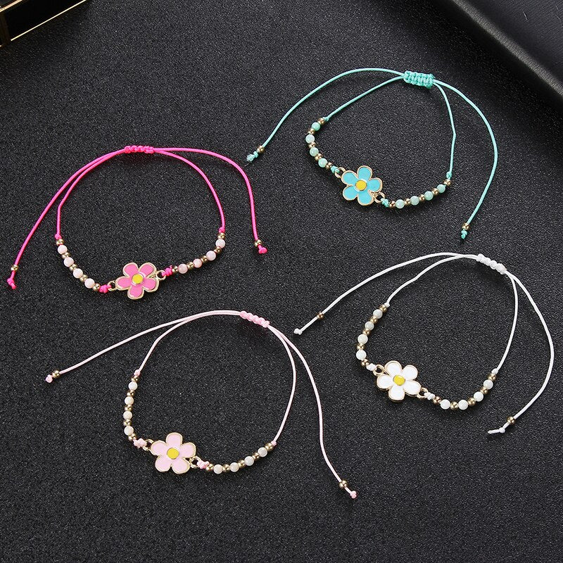 SUN FLOWER BEAD HAND BRACELET