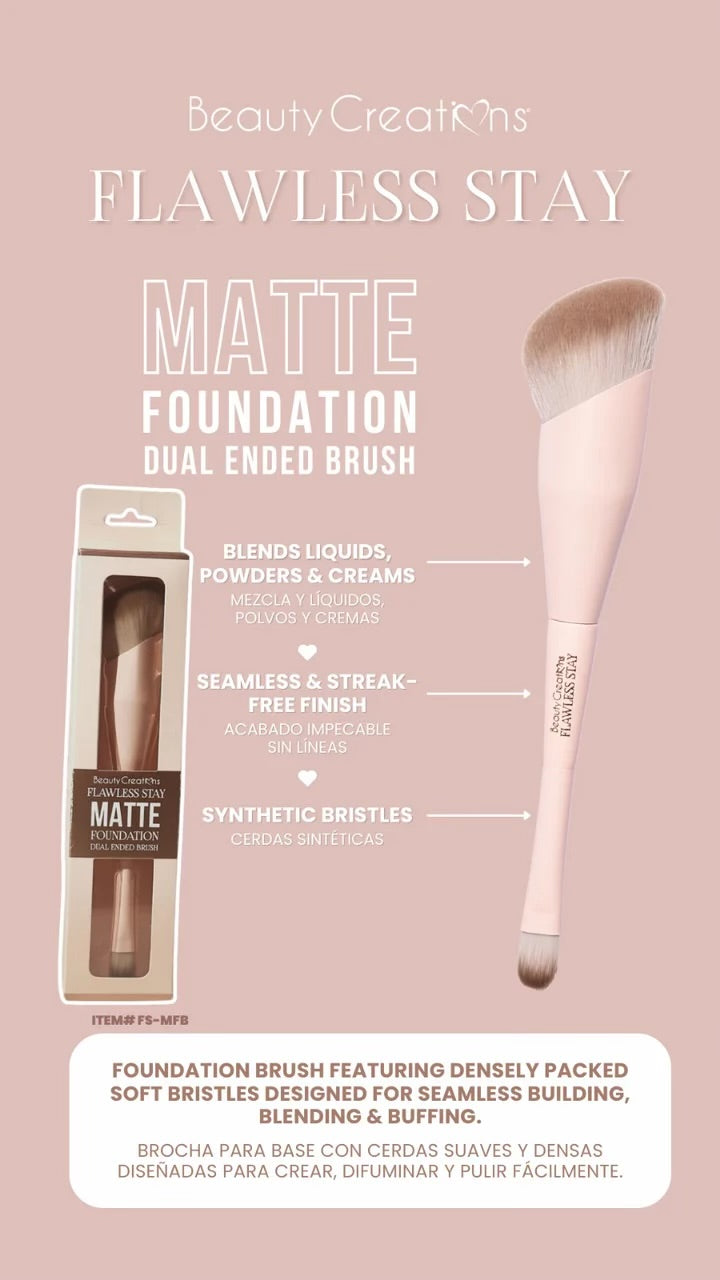 FOUNDATION BRUSH FLAWLESS STAY MATTE DUAL ENDED