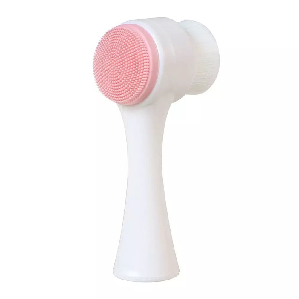 SILICONE DOUBLE SIDED FACIAL CLEANSING BRUSH