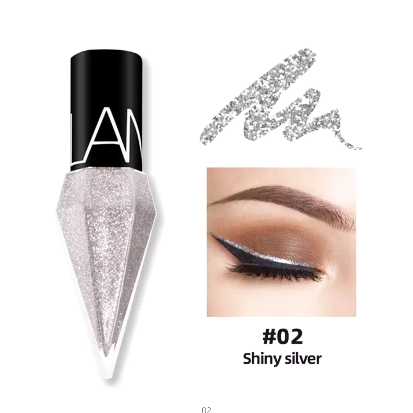 SILVER - LIQUID GLITTER EYELINER