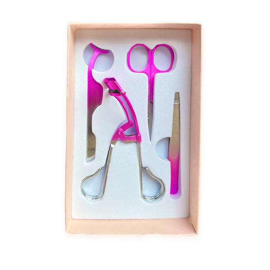 EYELASH CURLER TWEEZERS & SCISSORS SET