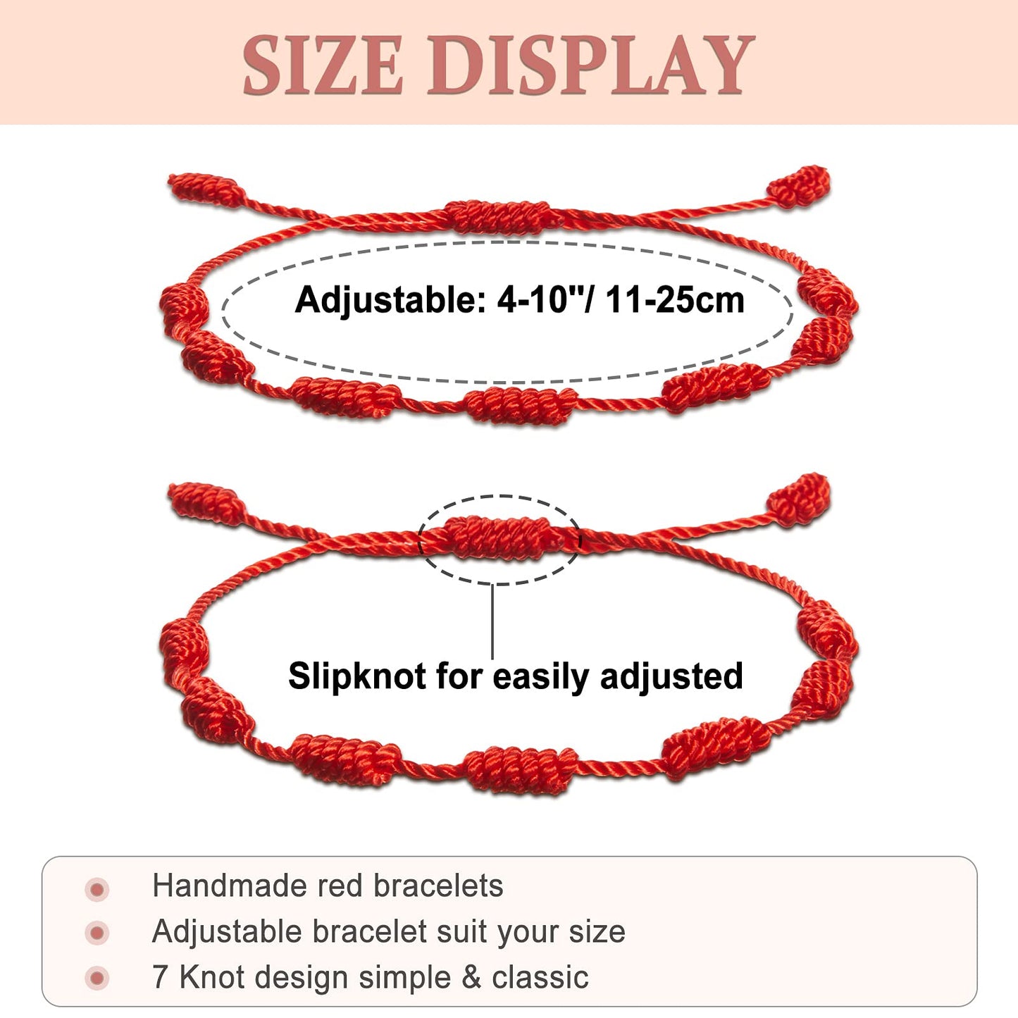 RED GOOD LUCK ROPE BRACELET