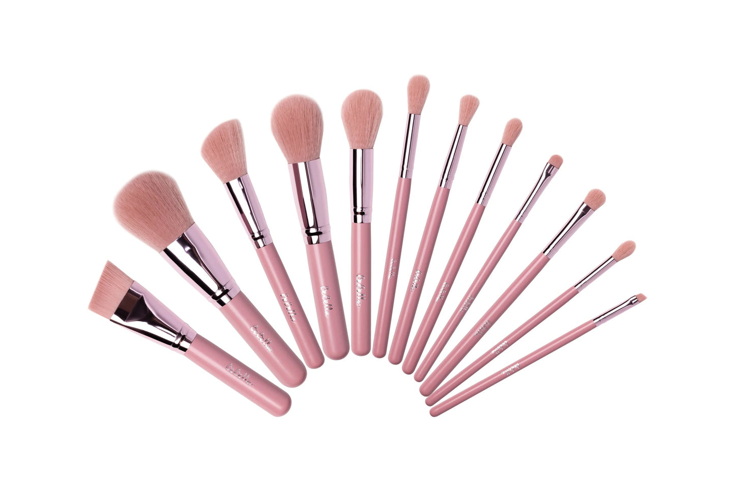 12pc BRUSH SET & CLEANER PINK BUNDLE